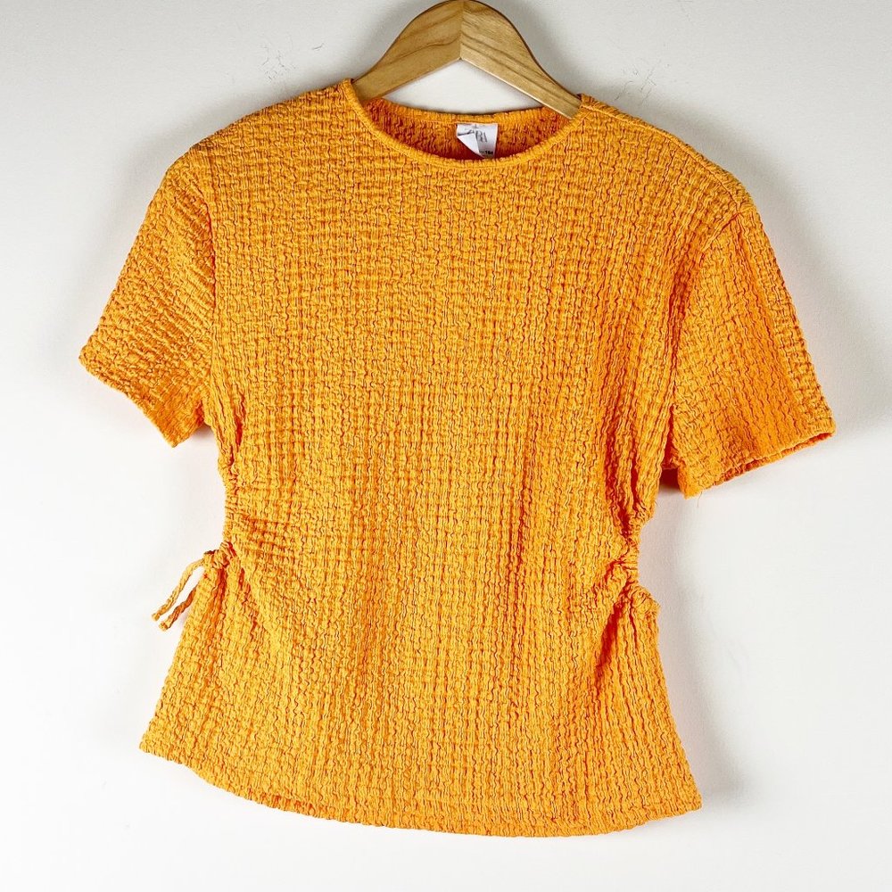 2/$30 Zara Orange Crinkle Top